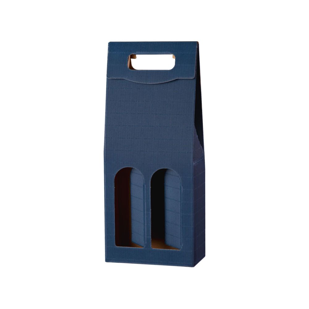 Geschenktüten offene Welle, Griff und Fenster, 183 x 90 x 445 mm, blau