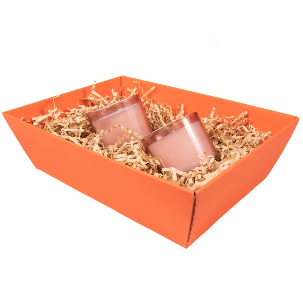 Präsentkorb viereckig 200 x 275 x 80 mm Orange