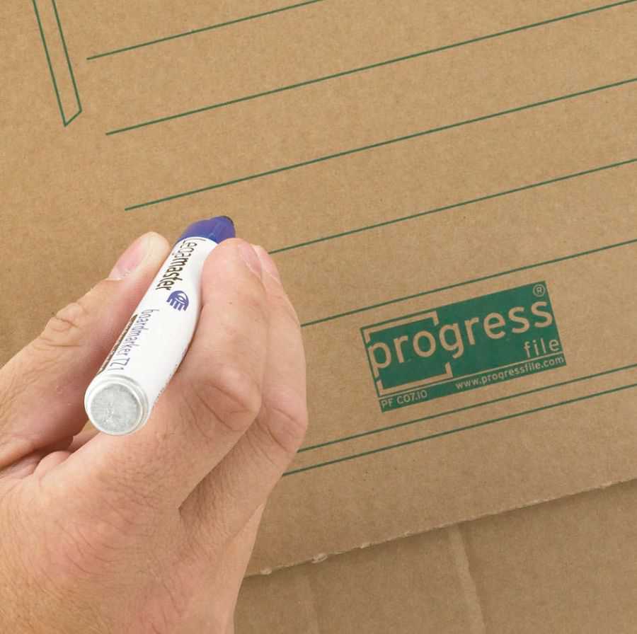 Lagerbox für Ordner "ECO", braun, 426 x 326 x 295 mm