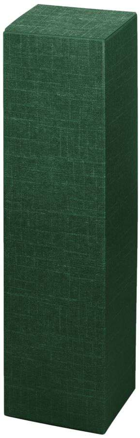 Geschenkbox Strukturprägung 1er Wein/Sekt 355 mm dunkelgrün/natur