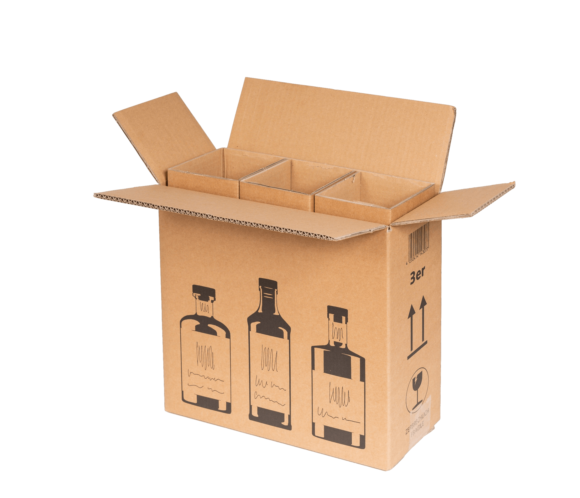 Gin Versandverpackung 3er für 3 Flaschen Gin Versandverpackung 3er für 3 Flaschen