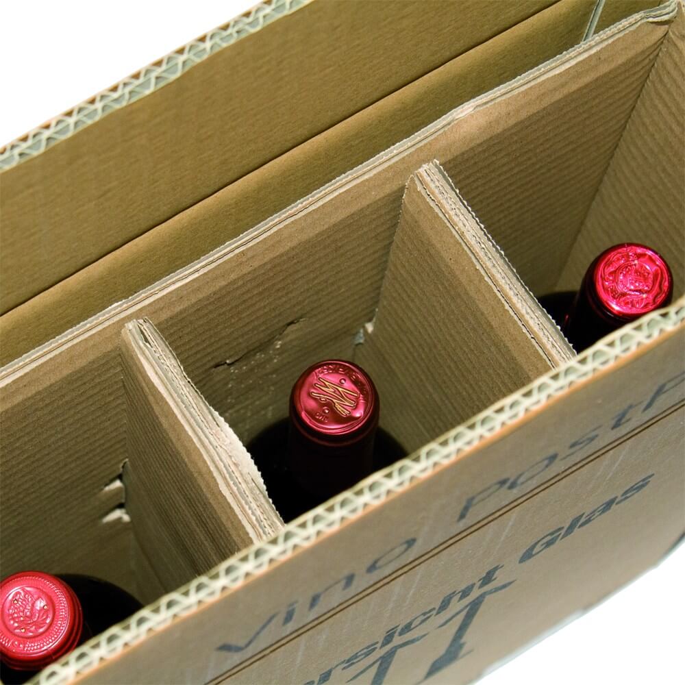 3er Flaschenkarton mit DHL-Zertifikat (PTZ) 305 x 108 x 368 mm