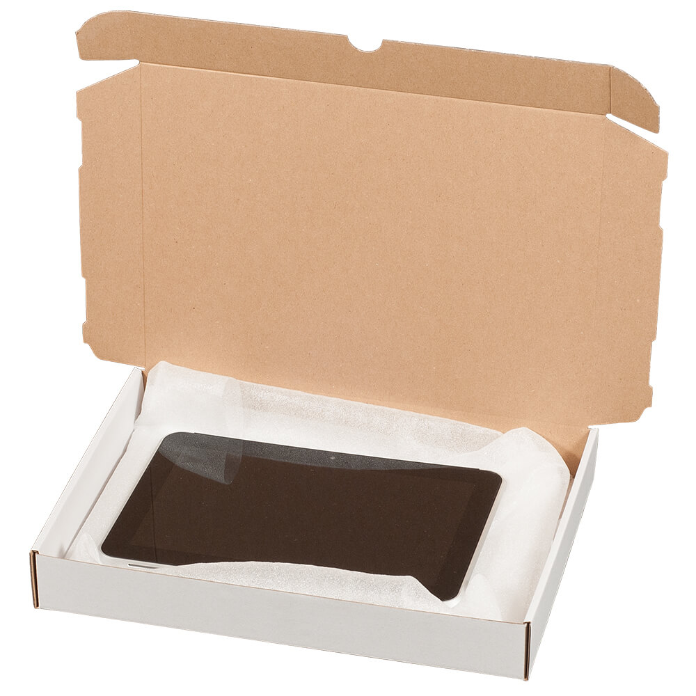 weißer Maxibrief Karton, 350 x 250 x 50 mm (Außenmaß)