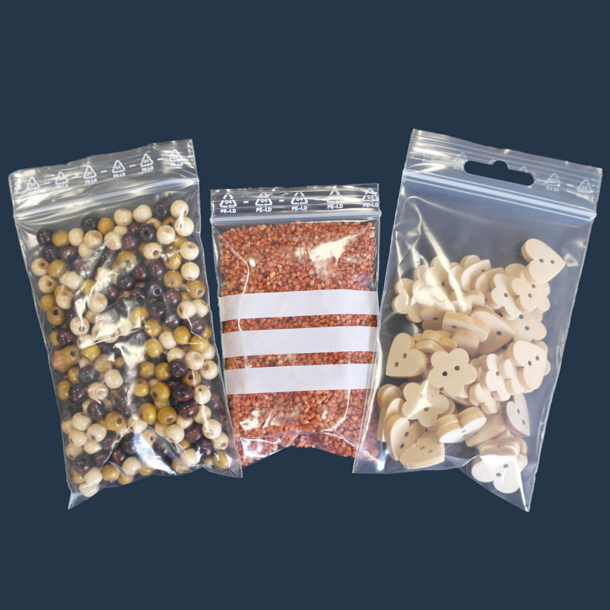 Druckverschlussbeutel mit Beschriftungsfeld 200 x 300 mm 50 µ