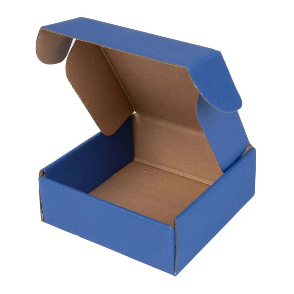 Geschenkbox Present quadratisch 110 x 110 x 40 mm Saphir Blau