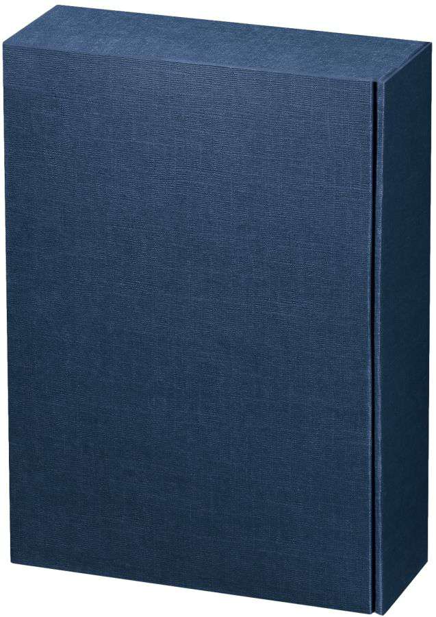 Geschenkbox Strukturprägung 3er Wein/Sekt dunkelblau