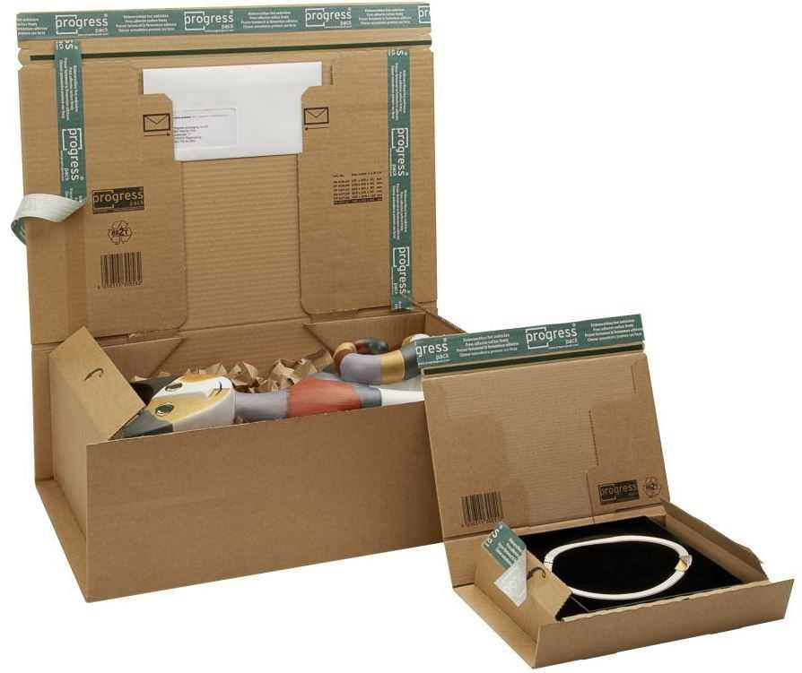 Paketbox "Premium Secure Maxi", braun, 300 x 212 x 43 mm (DIN A4)