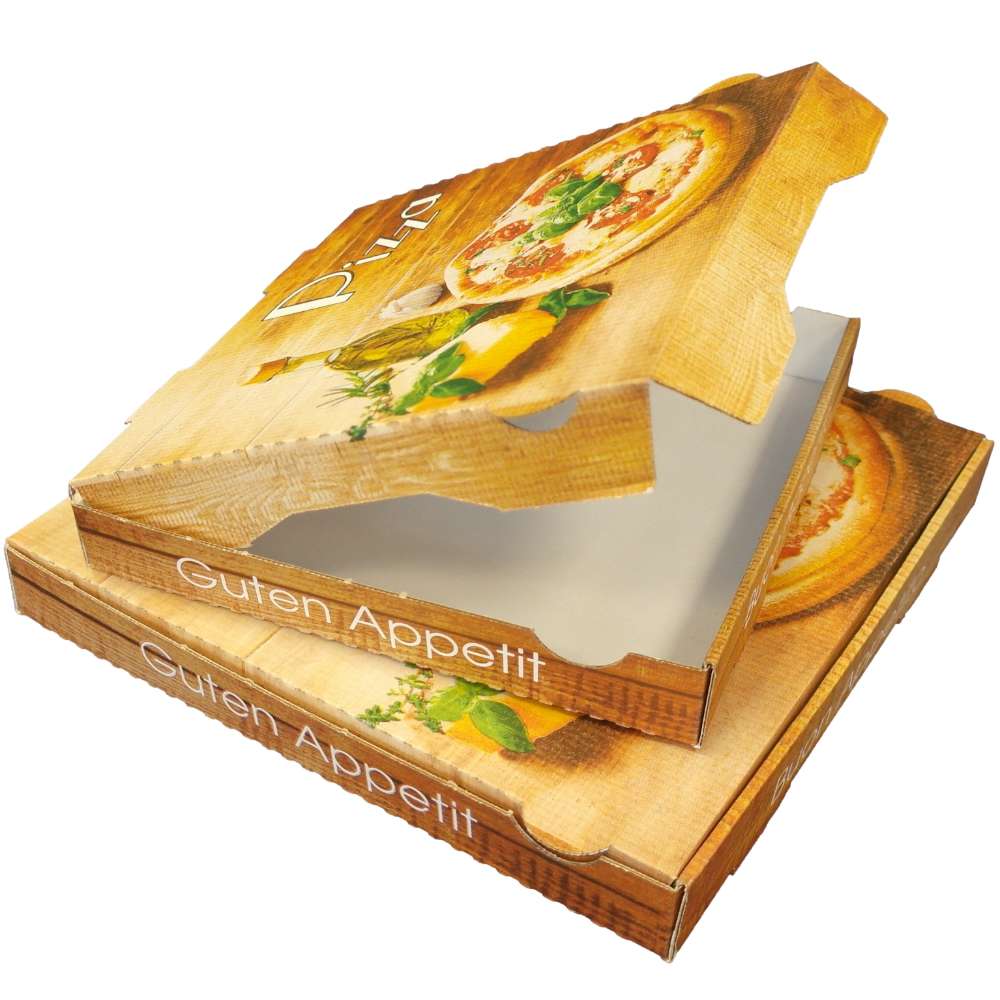 Pizzakarton NYC weiß, Neutraldruck "PIZZA" 30 x 30 x 4 cm