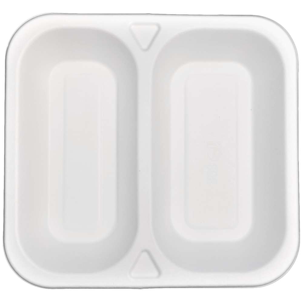 Siegelschale Bagasse 2-fach (1250 ml)