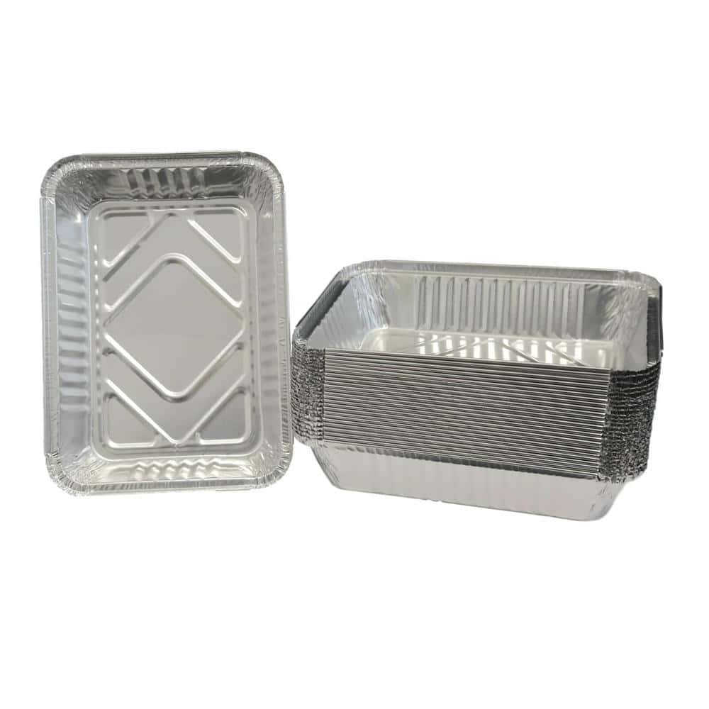 Aluschalen mit Deckel (alukaschierter Karton) R84L-Set Aluschale eckig ungeteilt (mit Knickrand) 219 x 158 x 38 mm (R84L) (ca. 900 ml)