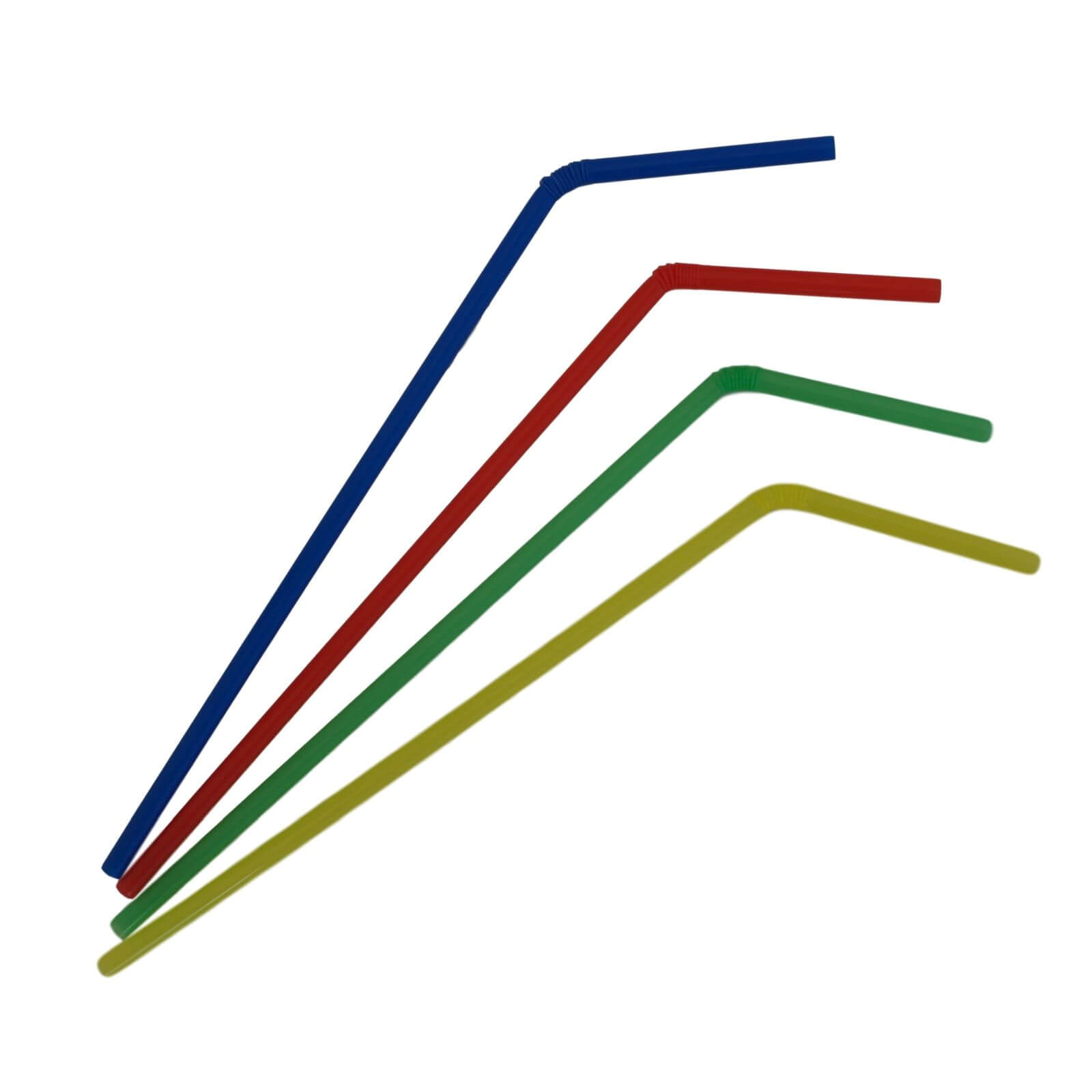 Trinkhalme ungehülst Ø 5 mm 240 mm lang flexibel bunt gestreift