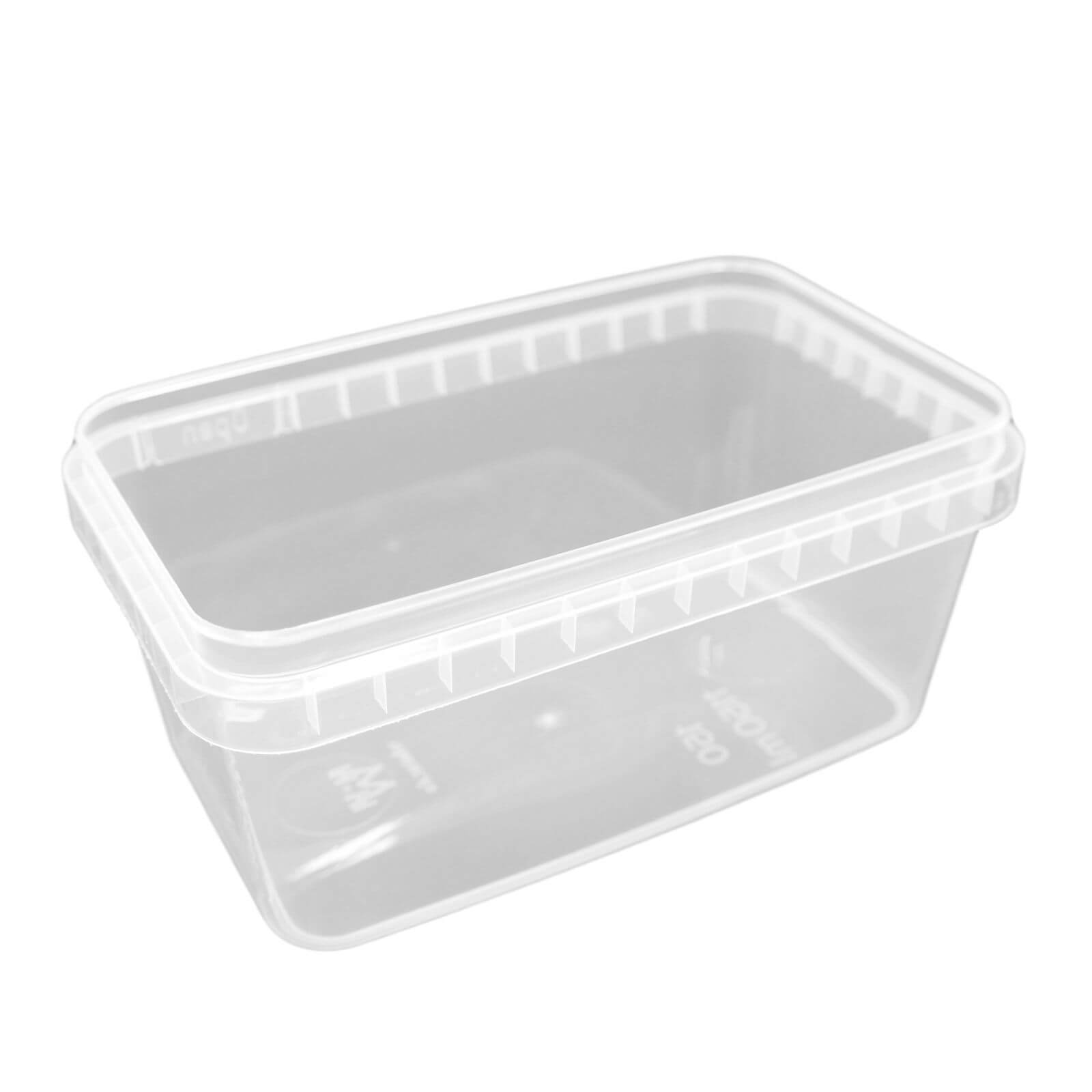 transparenter Originalitätsverschlussbecher eckig PP 1150 ml (170 x 103 x 80 mm)