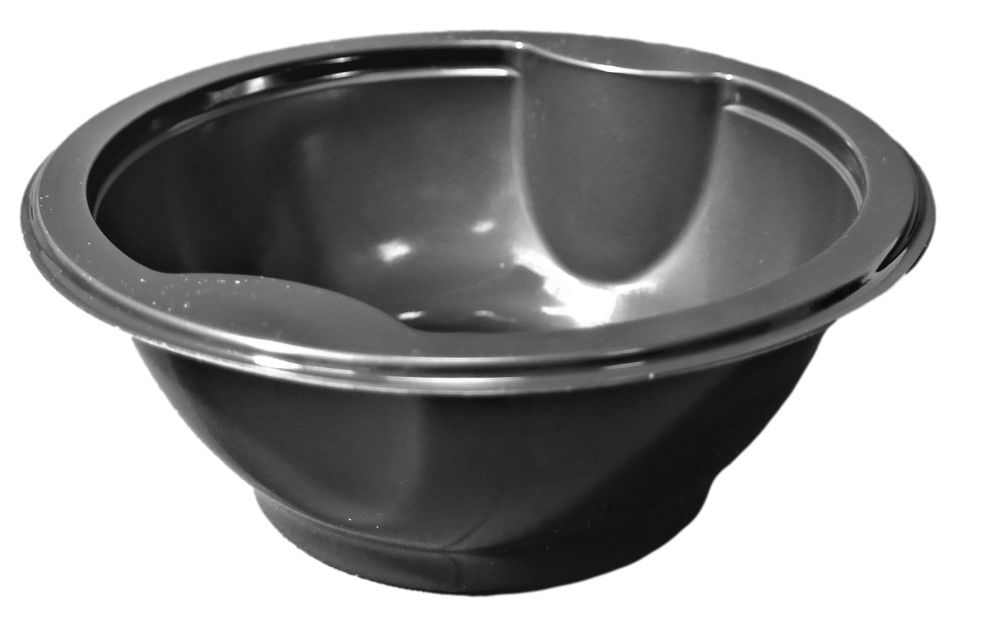 Suppen-Siegelschale PP, ungeteilt rund schwarz, 153 x 153 x 60 mm (500 ml)