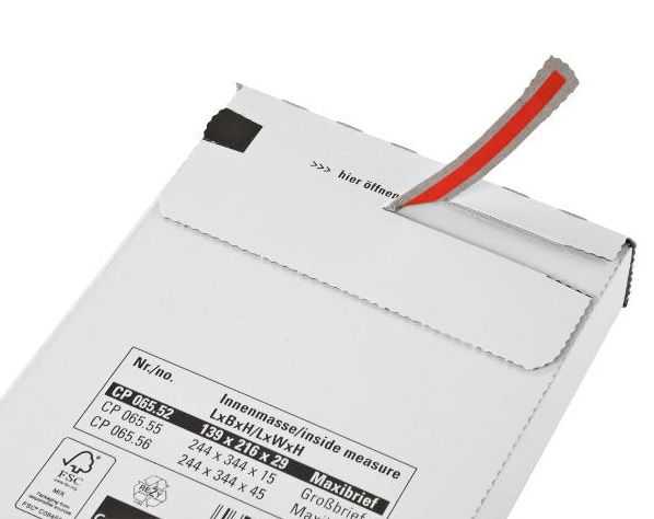 Versandkarton portooptimiert, weiß 139 x 216 x 29 mm (Maxibrief) Versandkarton portooptimiert, weiß 139 x 216 x 29 mm (Maxibrief)