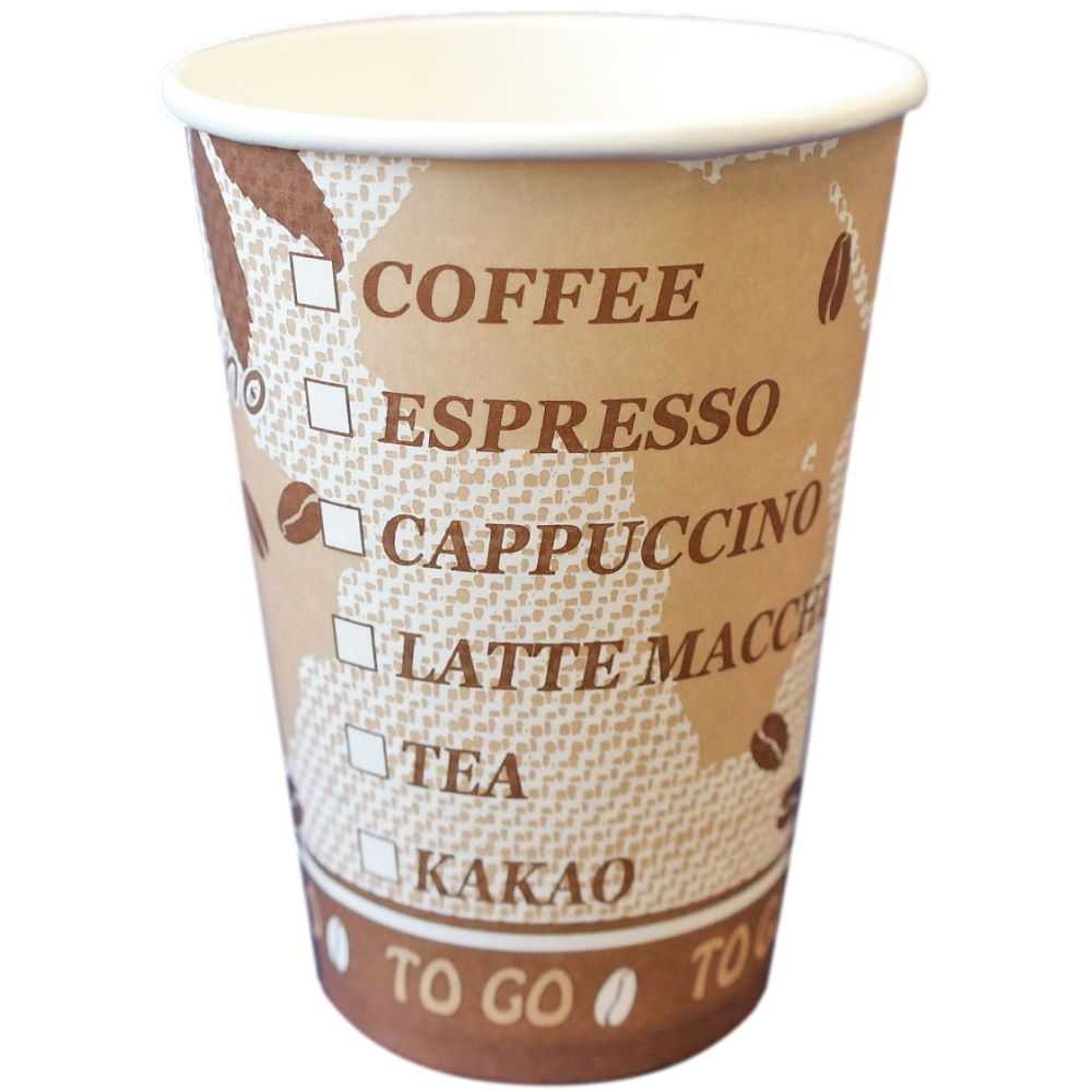 Papp Trinkbecher Coffee to go (Motiv 3) 0,25 l Ø 80 mm (10 oz)