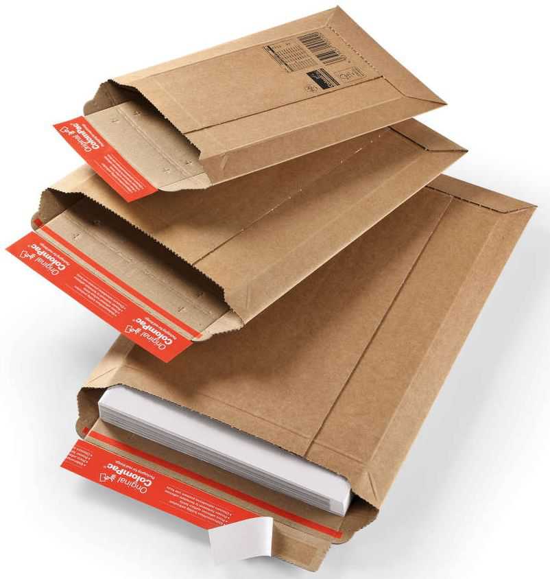 Versandtasche Wellpappe, braun 530 x 720 x 0-50 mm (DIN B2)