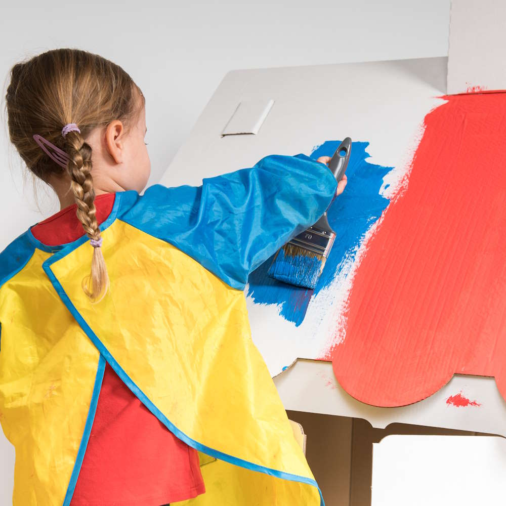 Spielhaus Kinder Wellpappe 940 x 970 x 1000 mm