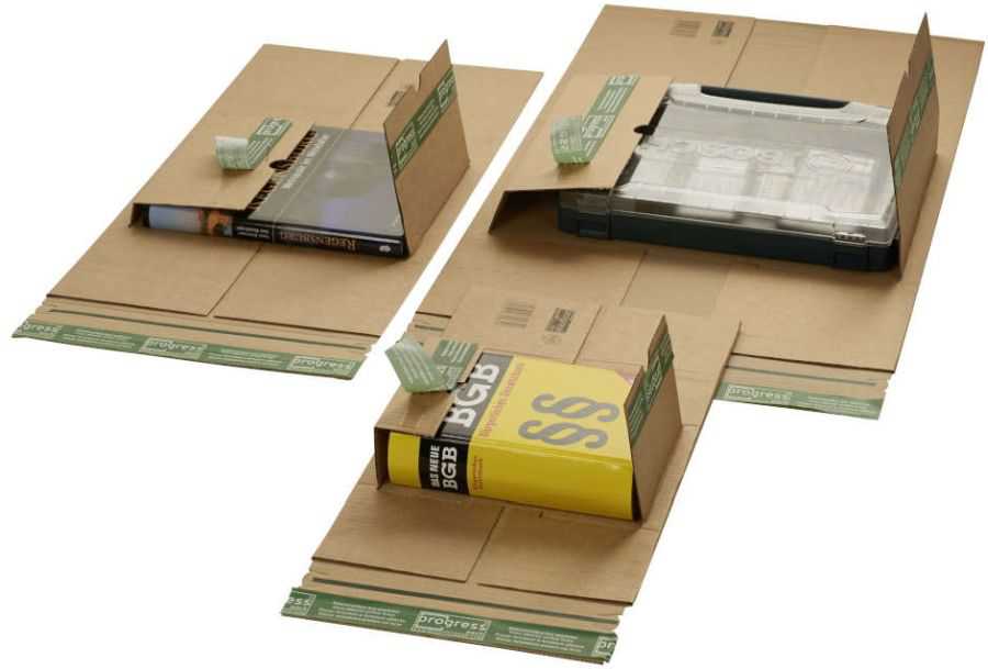 Versandverpackung "Premium Secure" Wellpappe, braun 350 x 320 x 0-80 mm (Ordner)