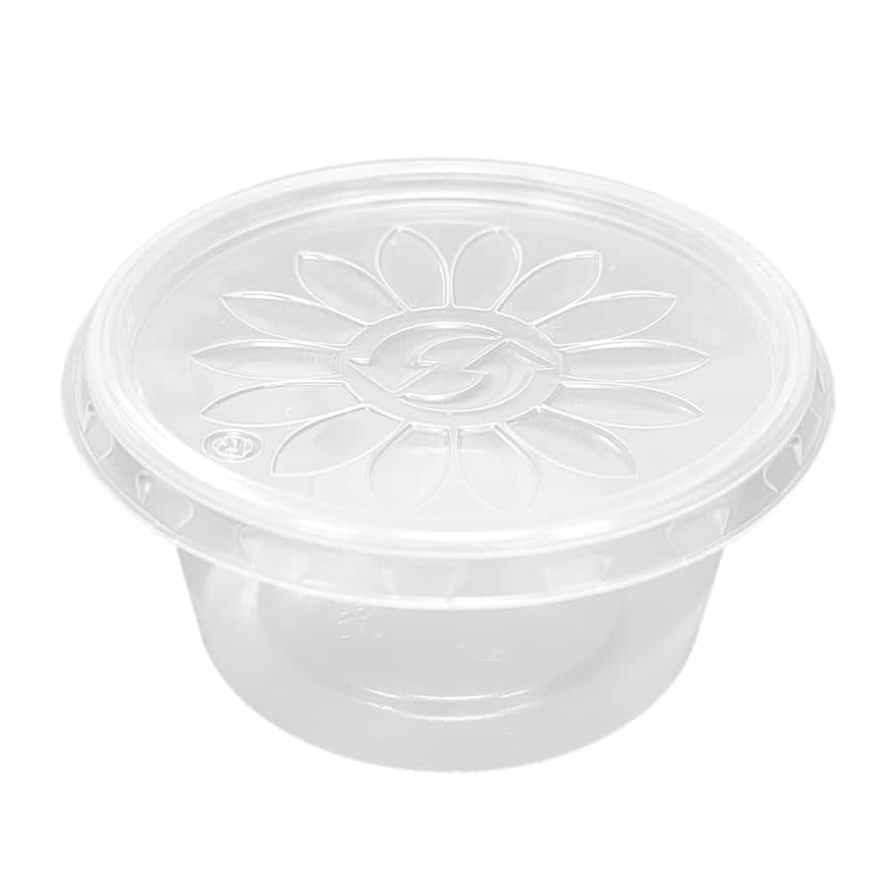 transparenter Dressingbecher, Feinkostbecher, Kombipack, PP, 80 ml