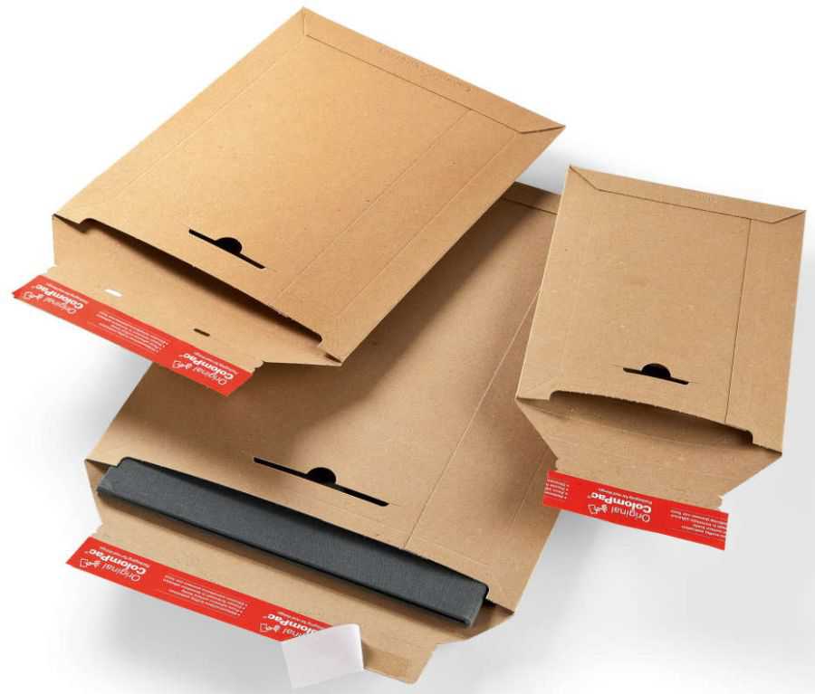 Versandtasche Vollpappe, braun 170 x 245 x 0-30 mm