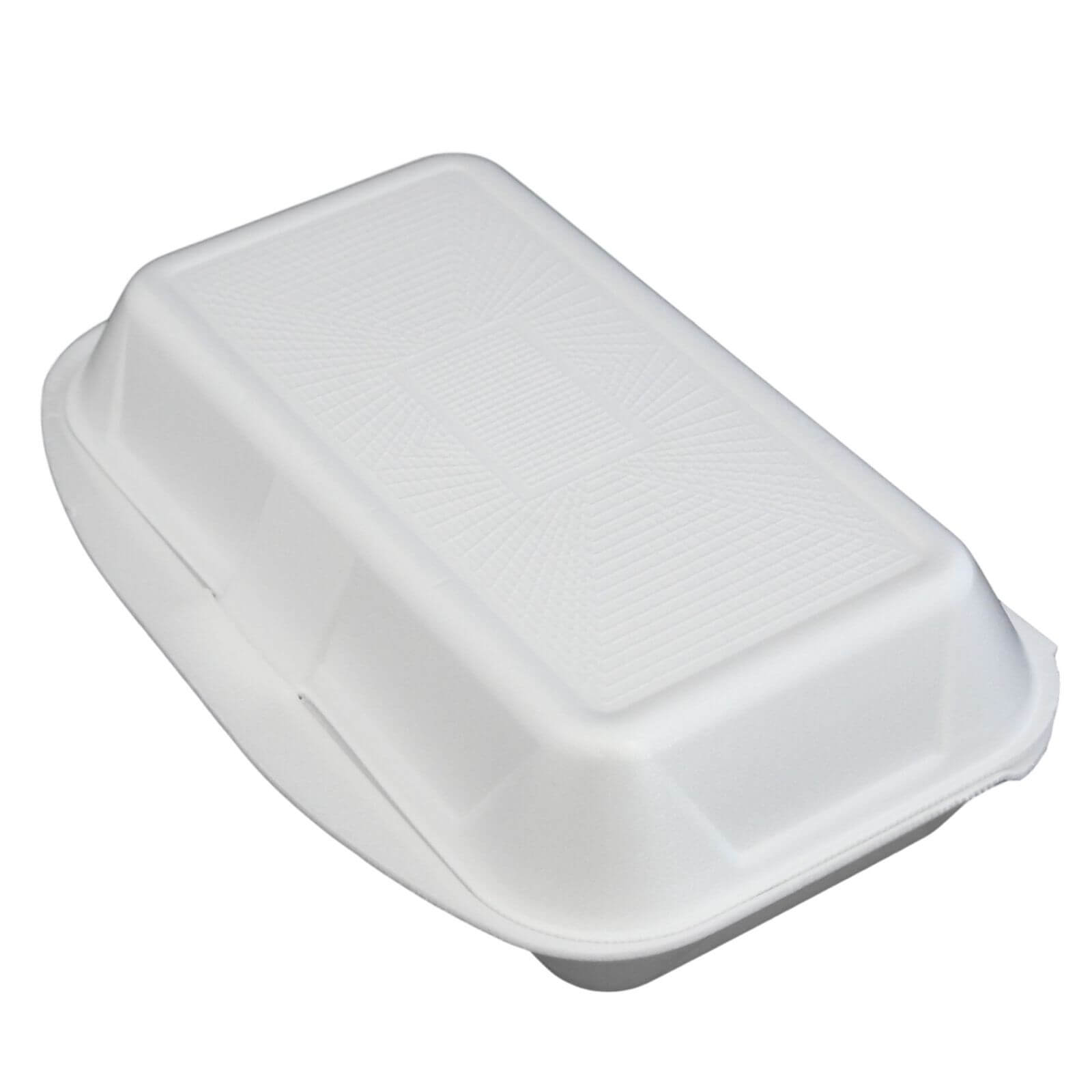 Thermo-Klappbox Lunchbox 2-geteilt XPS Styropor weiß, 240 x 160 x 75 mm