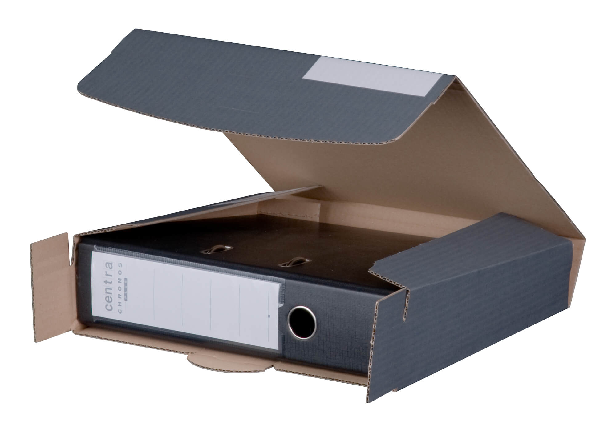 Ordnerversandverpackung wiederverschließbar anthrazit 50 - 80 mm