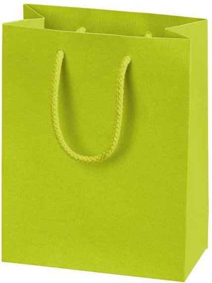 Geschenktüten Streifenprägung 1er Bocksbeutel Limette