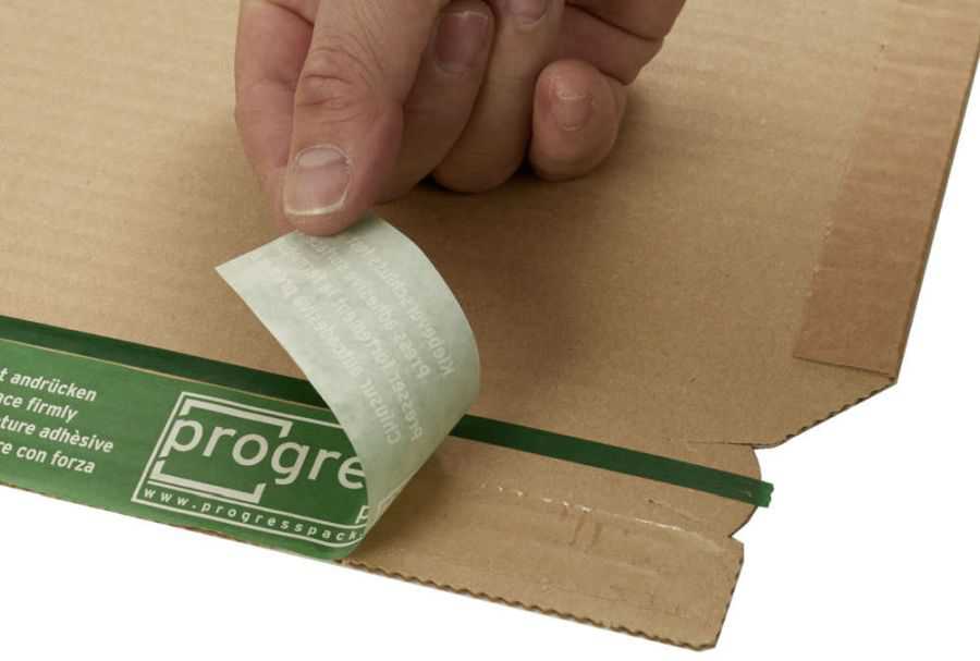 Buchverpackung "Premium Secure" Wellpappe, braun 378 x 295 x 0-80 mm (DIN B4)