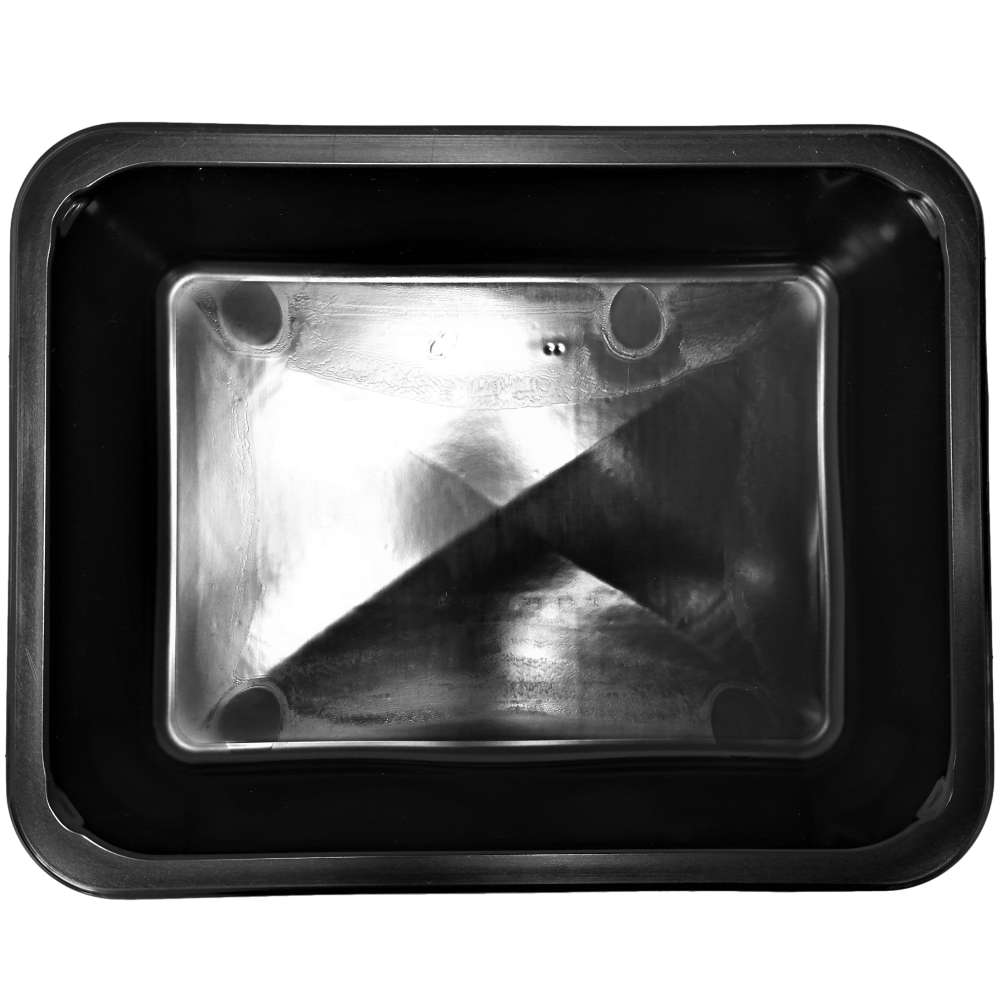 Mehrweg Menüboxen, eckig, 227 x 178 mm, schwarz 1.330 ml (ungeteilt, Höhe 45 mm)