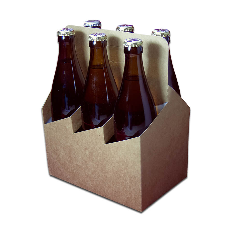 Bierträger 0,33 l Sixpack, braun