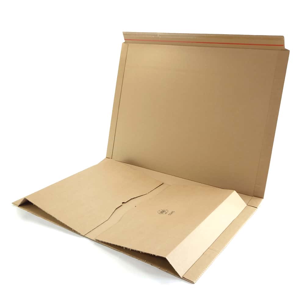 Buchverpackung Wellpappe braun 900 x 600 x 0-90 mm