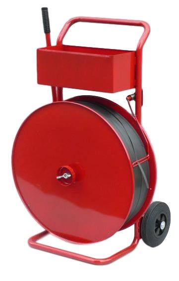 Fahrbarer Abrollwagen Kern Ø 406 mm bis 20 kg rot / rot