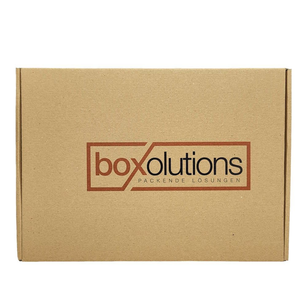 Maxibriefkarton 350 x 250 x 50 mm (Außenmaß) mit Digitaldruck Innendruck vollflächig + Außendruck einseitig bis 30 %