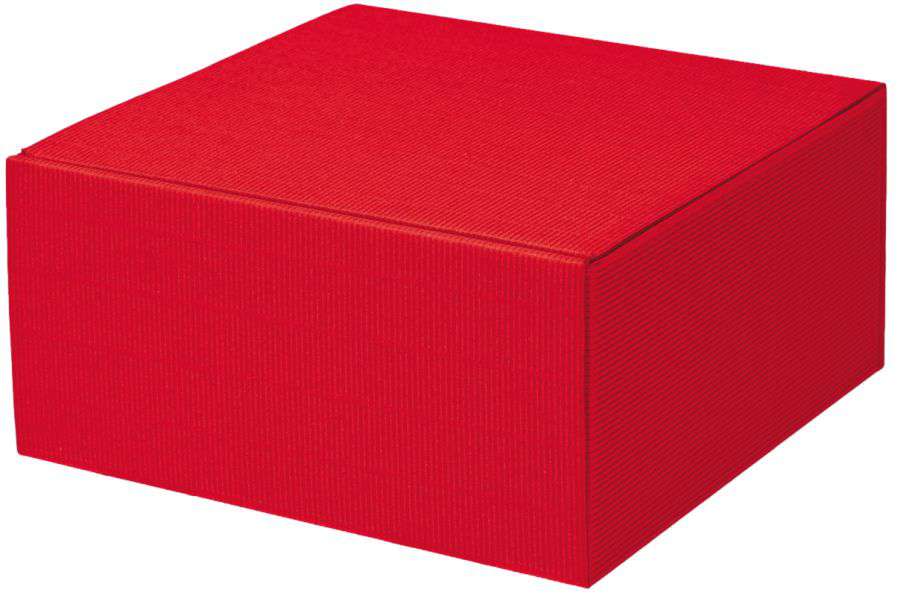 Geschenkbox Allrounder offene Welle 250 x 250 x 120 mm rot Geschenkbox Allrounder offene Welle 250 x 250 x 120 mm rot