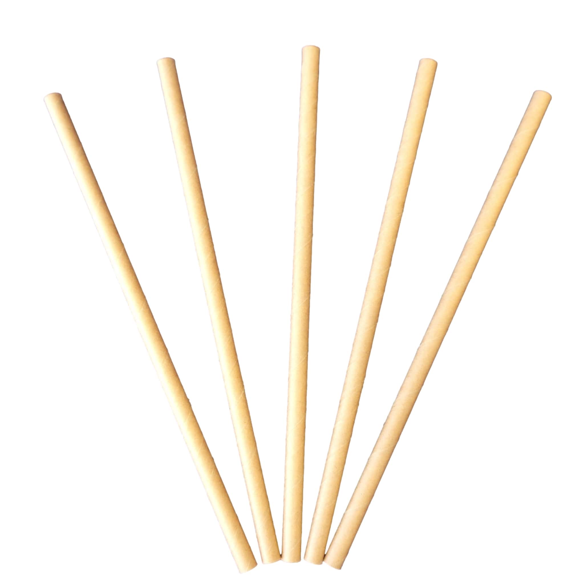 Papier-Strohhalme Jumbo Ø 8 mm x 230 mm Braun