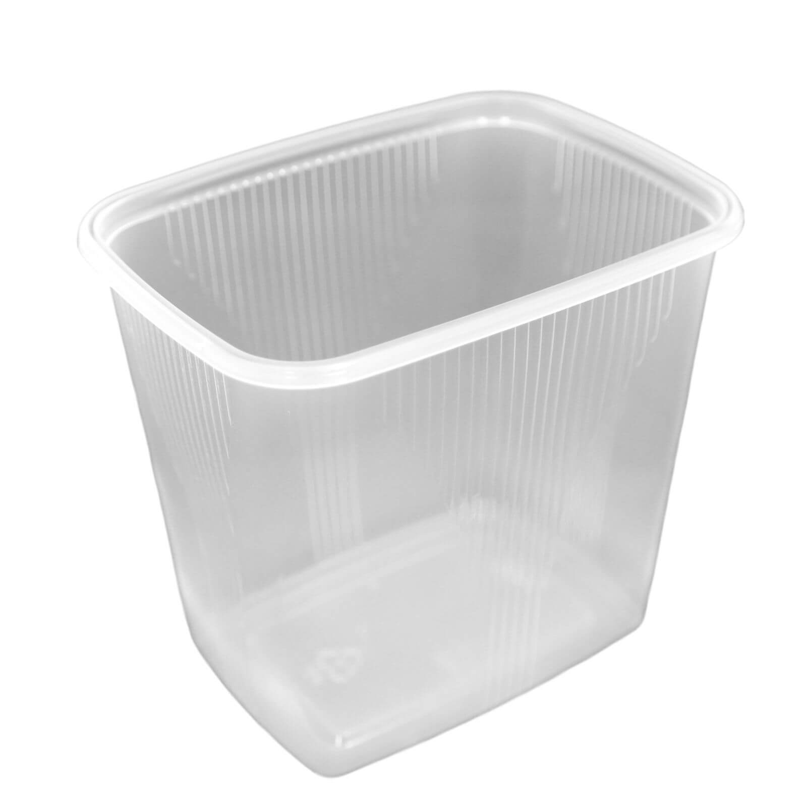 transparenter eckiger Feinkostbecher PP 500 ml (108 x 82 x 95 mm)