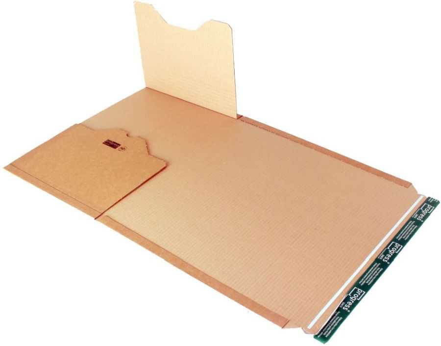 Buchverpackung "Premium" Wellpappe, braun 455 x 325 x 0-80 mm (DIN A3)