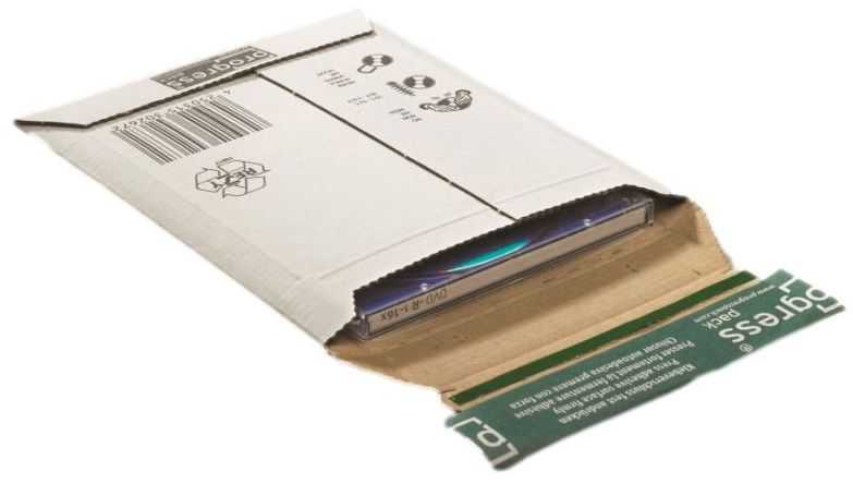 Versandtasche "Premium" Wellpappe, weiß 145 x 190 x 0-25 mm (CDs)