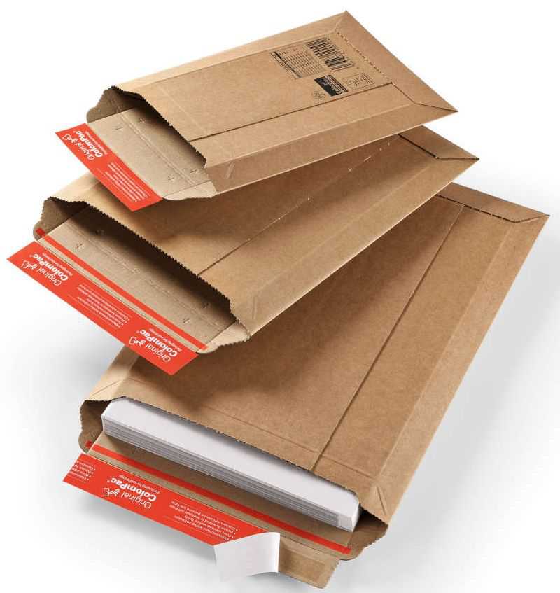 Versandtasche Wellpappe, braun 570 x 420 x 0-50 mm