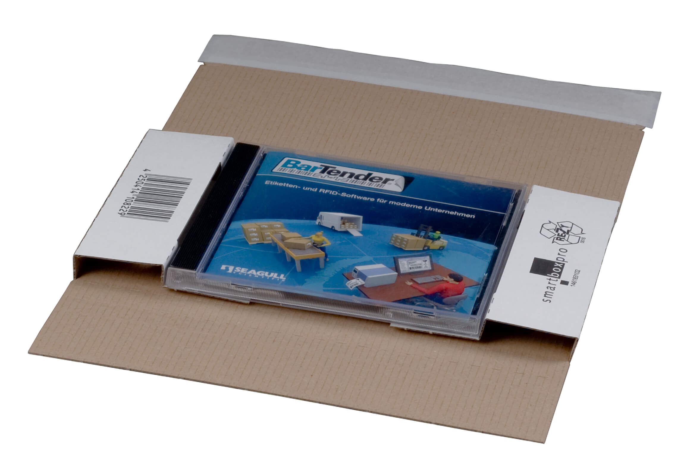 Versandverpackung für DVD/CD-Mailer mit Jewelcases, ohne Fenster
