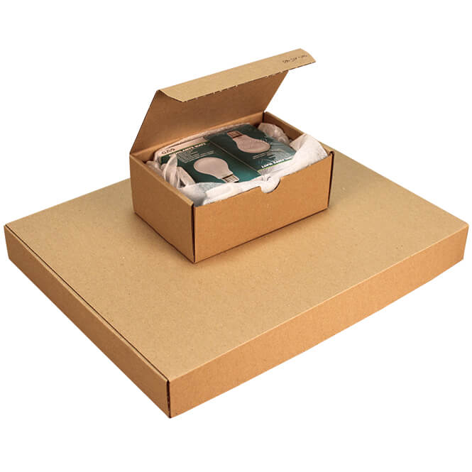 Faltschachtel 1-wellig, braun, 160 x 105 x 65 mm