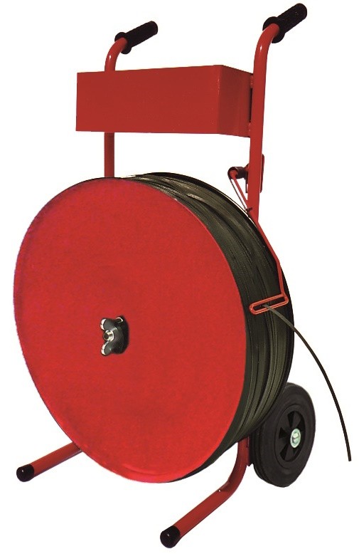 Fahrbarer Abrollwagen Kern Ø 406 mm bis 15 kg rot / rot