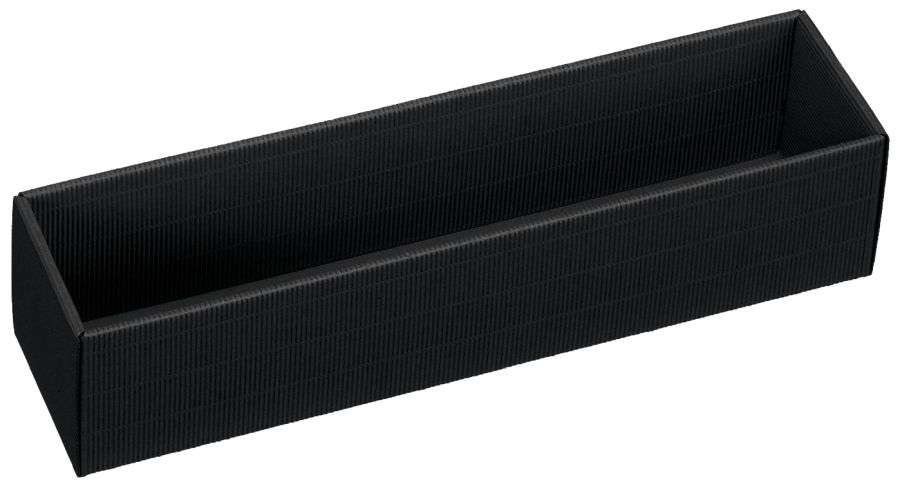 Geschenkbox Schatulle offene Welle 1er Wein/Sekt - nur Boden schwarz