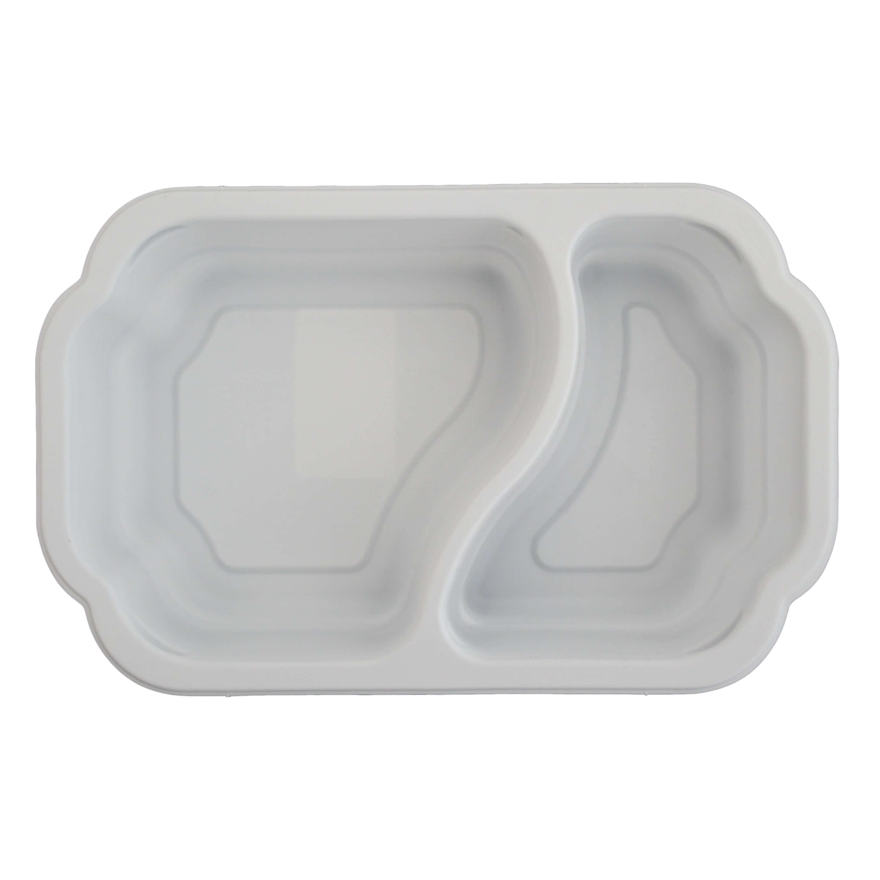 Siegelschale PP weiß, 2-geteilt 250 x 159 x 48 mm (700 / 400 ml) Siegelschale PP weiß, 2-geteilt 250 x 159 x 48 mm (700 / 400 ml)