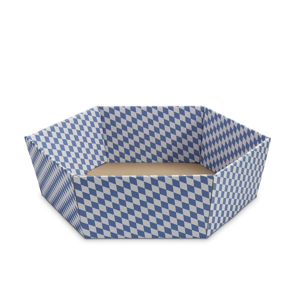 Präsentkorb sechseckig 305 x 270 x 85 mm Bayern Raute