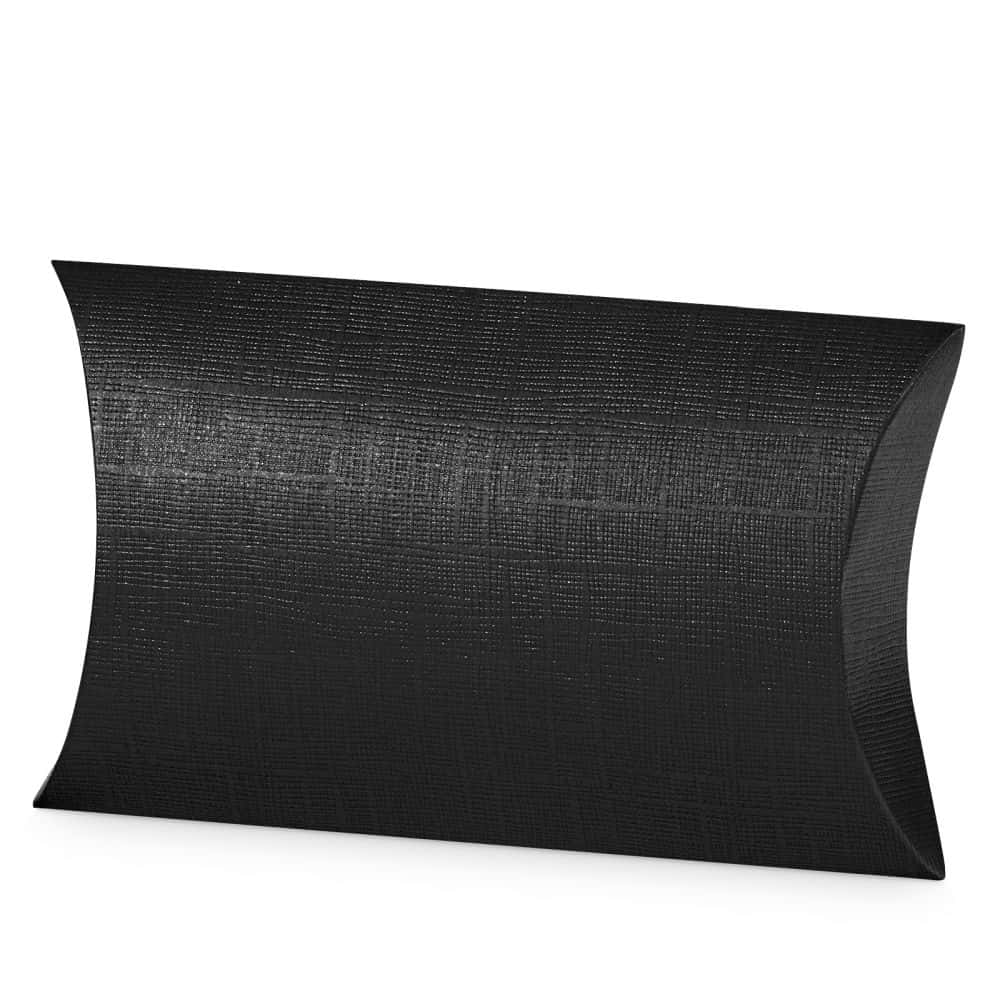 Geschenkbox Pillow Kraftkarton 170 x 120 x 40 mm Strukturprägung Schwarz