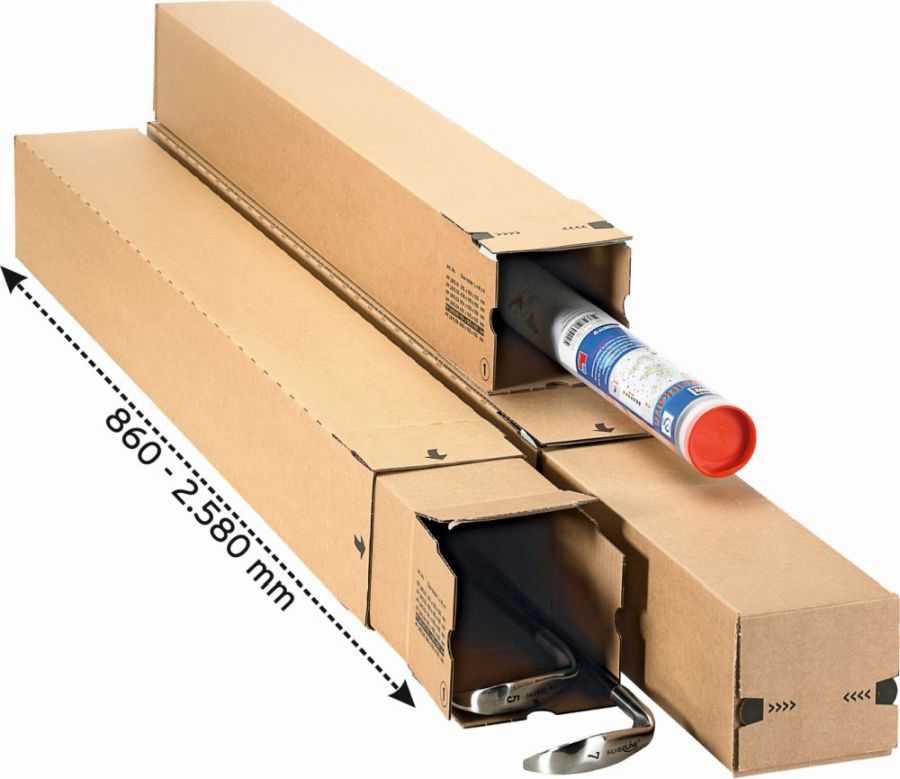 Teleskop Versandhülsen eckig "Premium longBox" 860 x 111 x 111 mm (M)