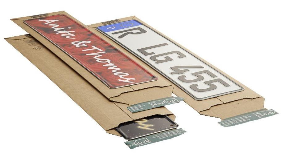 Versandtasche "Premium" Wellpappe, braun 140 x 590 x 0-50 mm (Schilder)