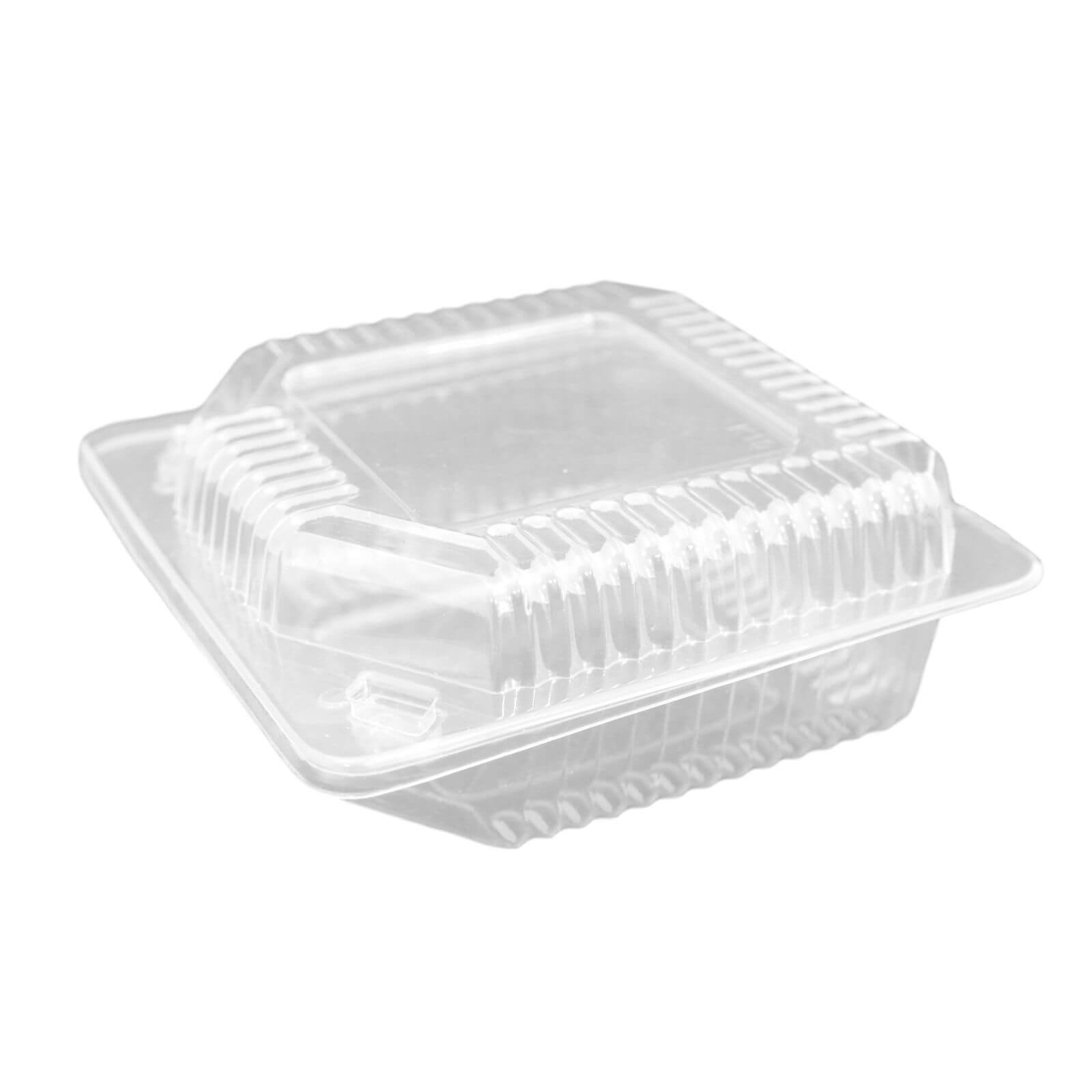 Transparente Salat-Klappbox OPS 130 x 130 x 70 mm (450/250 ml)