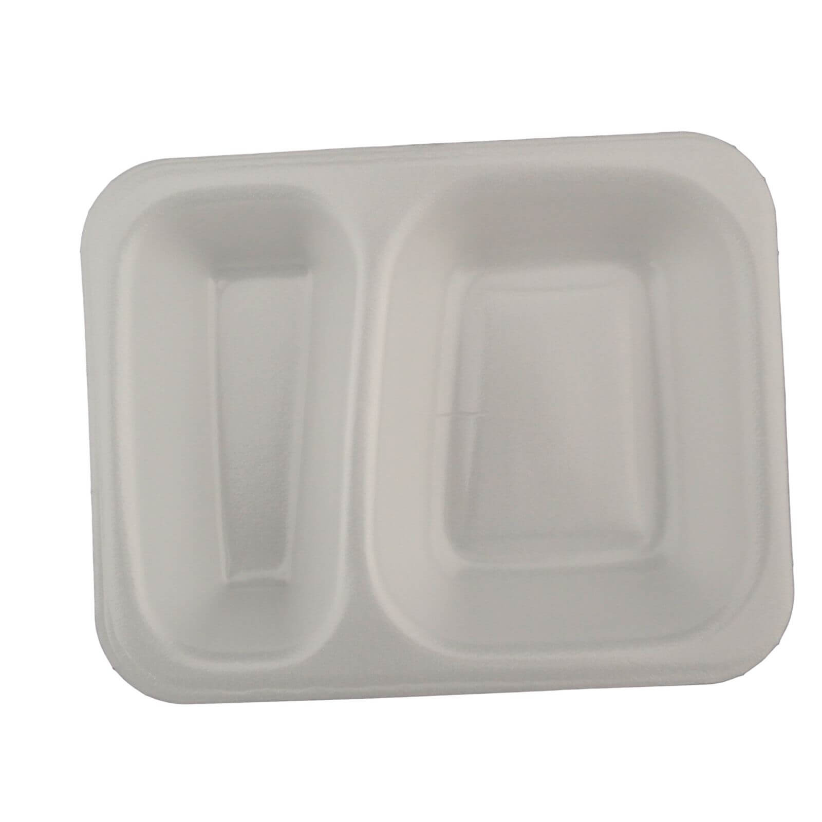 Thermo-Siegelschale EPS weiß, 234 x 184 x 40 mm 2-geteilt (700 ml) #617